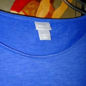 Chico's Vibrant Blue Short Sleeve Tee